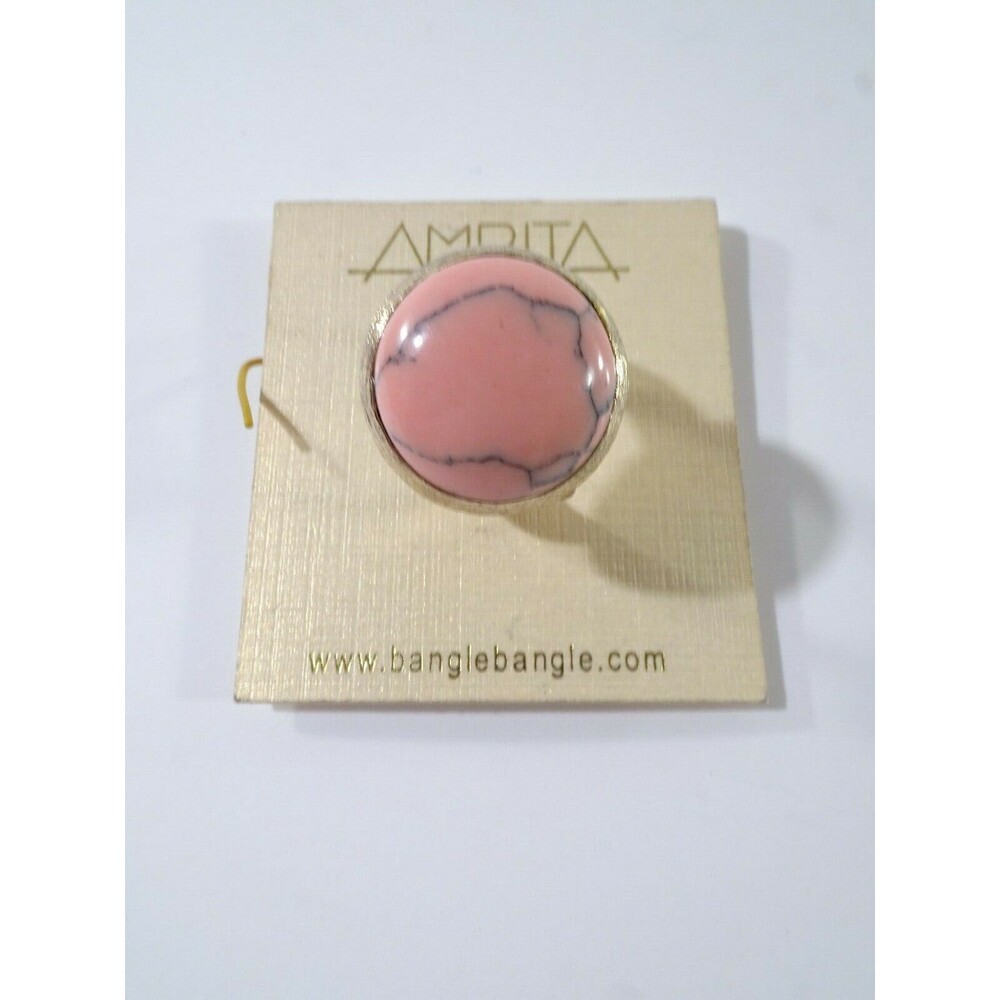Amrita Singh Women's Hampton Coral round Ring RC111  Gold  NWT 85 Sz 6